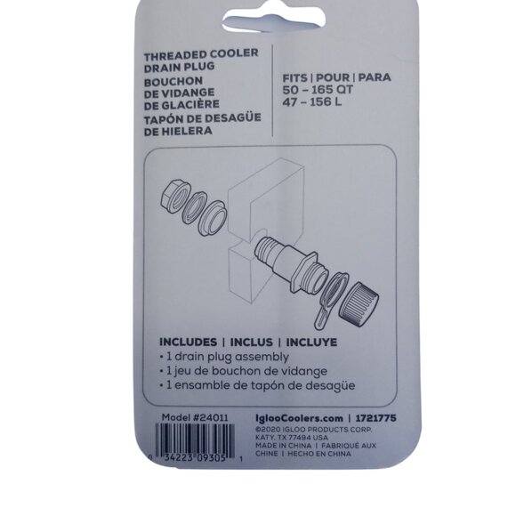 Igloo Cooler Threaded Drain Plug Replacement Part Parts Kit Cap Plugs # 24011 - Picture 9 of 12